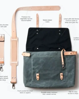 Waxed Canvas Messenger Bag
